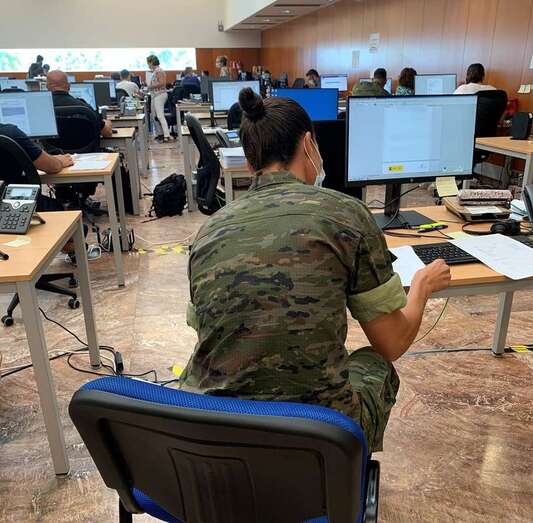 Rastreadores militares de los casos de Covid en Canarias/TA.